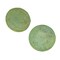 Set of 2 Green Verdigris Round Cement 10 Inch Stepping Stones Sun Moon and Stars